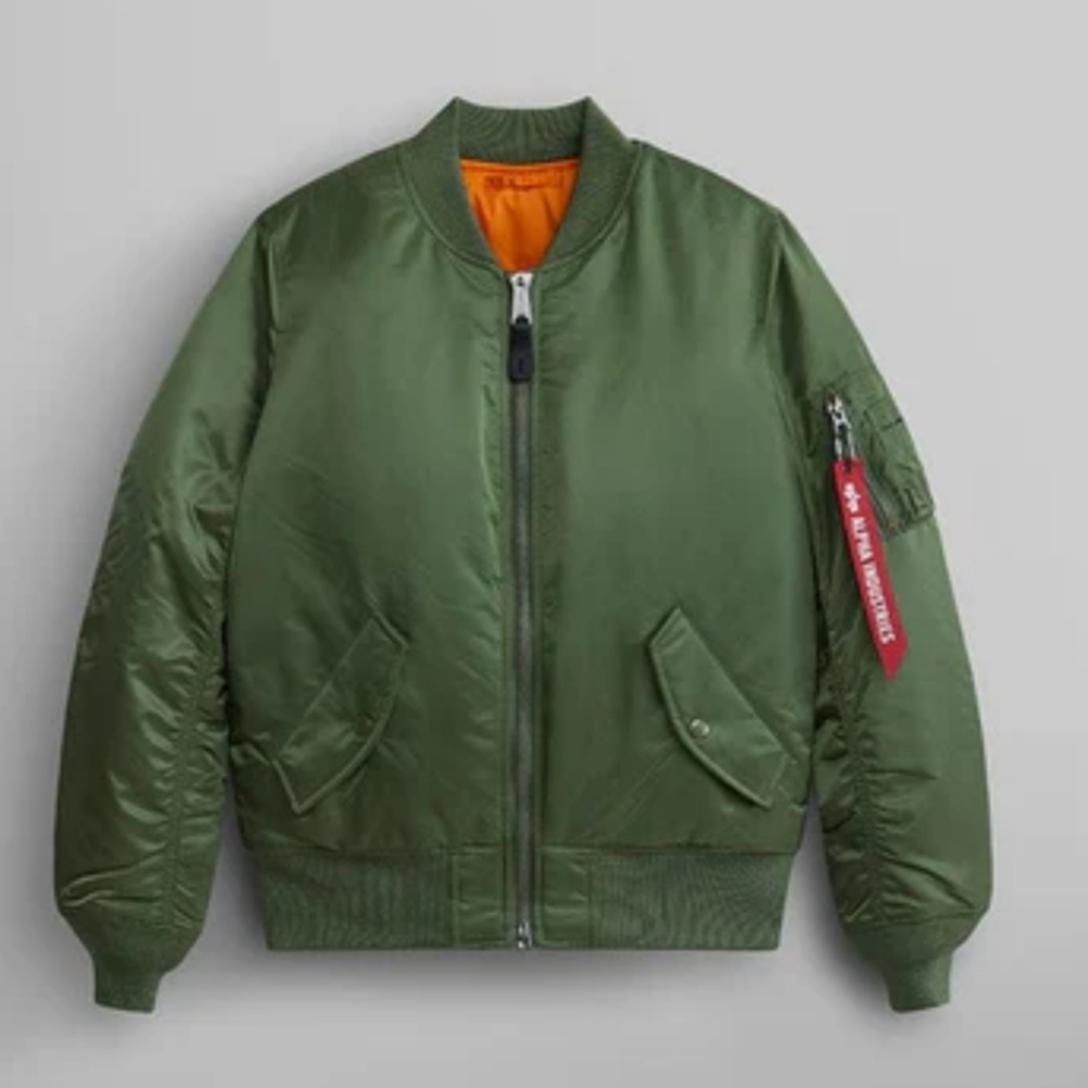 Womans Green Bomber Jacket